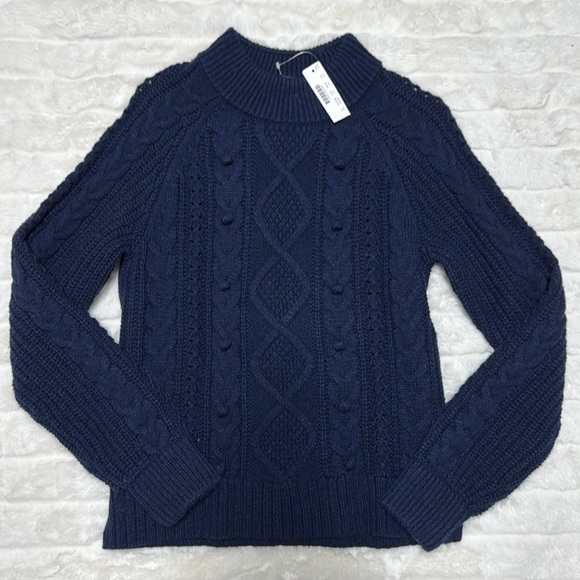 J. Crew Pom-pom Cable-knit Sweater Size Small NWT - Picture 3 of 11